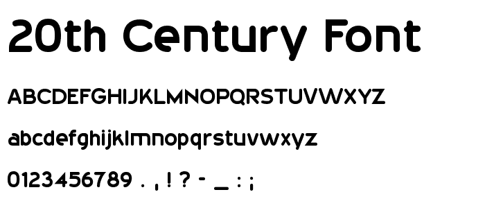 20th Century Font font